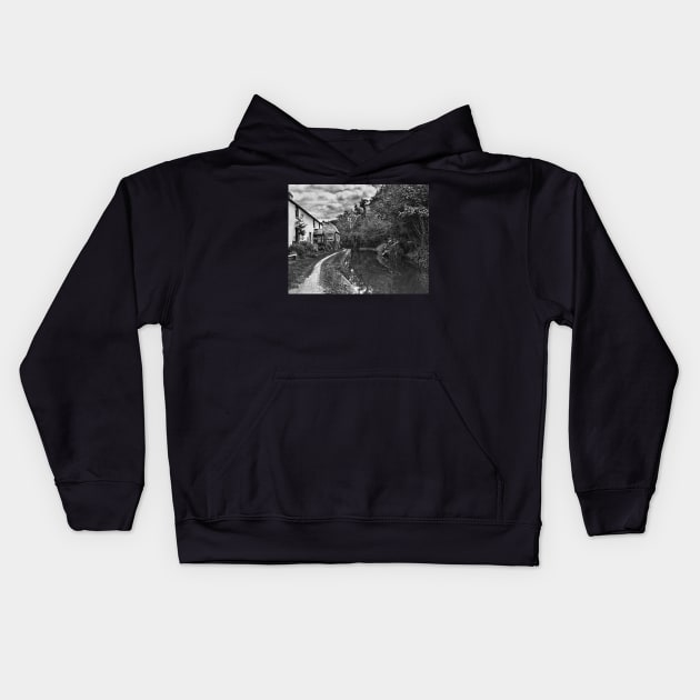 Canalside Cottages At Talybont Kids Hoodie by IanWL